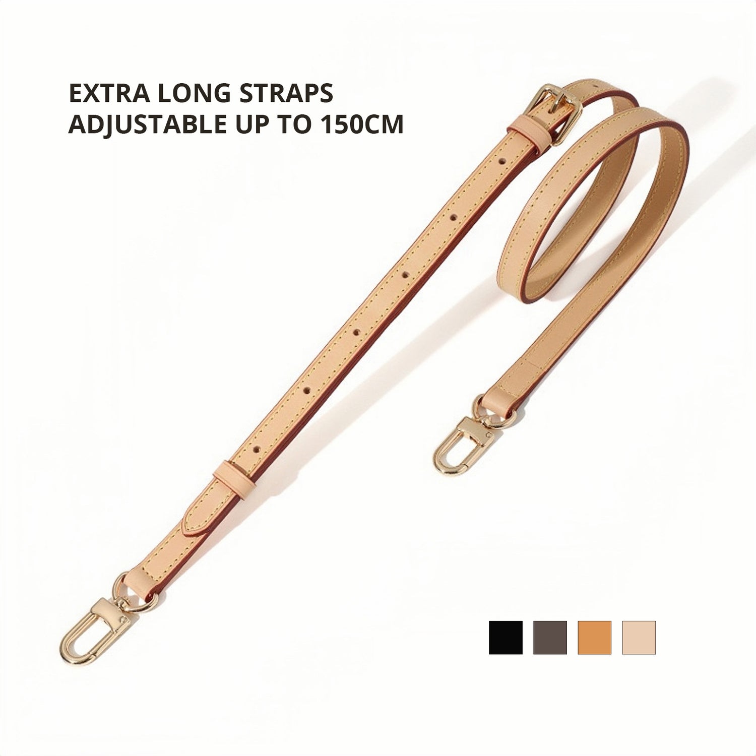 Extra Long Handbag Leather Straps for Louis Vuitton Adjutable Up