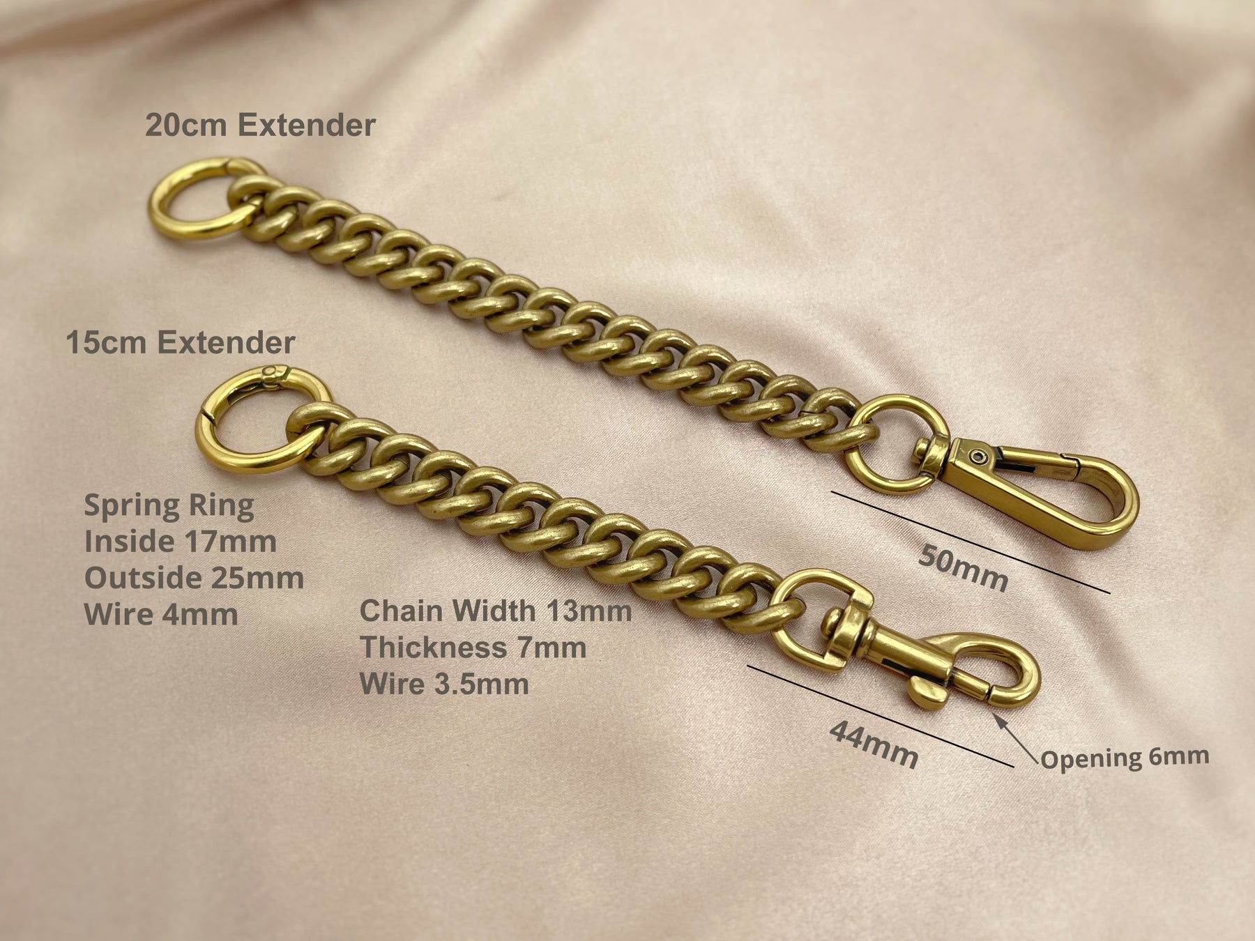 Metal Flat Chain & Purse Strap Extender / Chain Strap Accessorie ^ | eBay