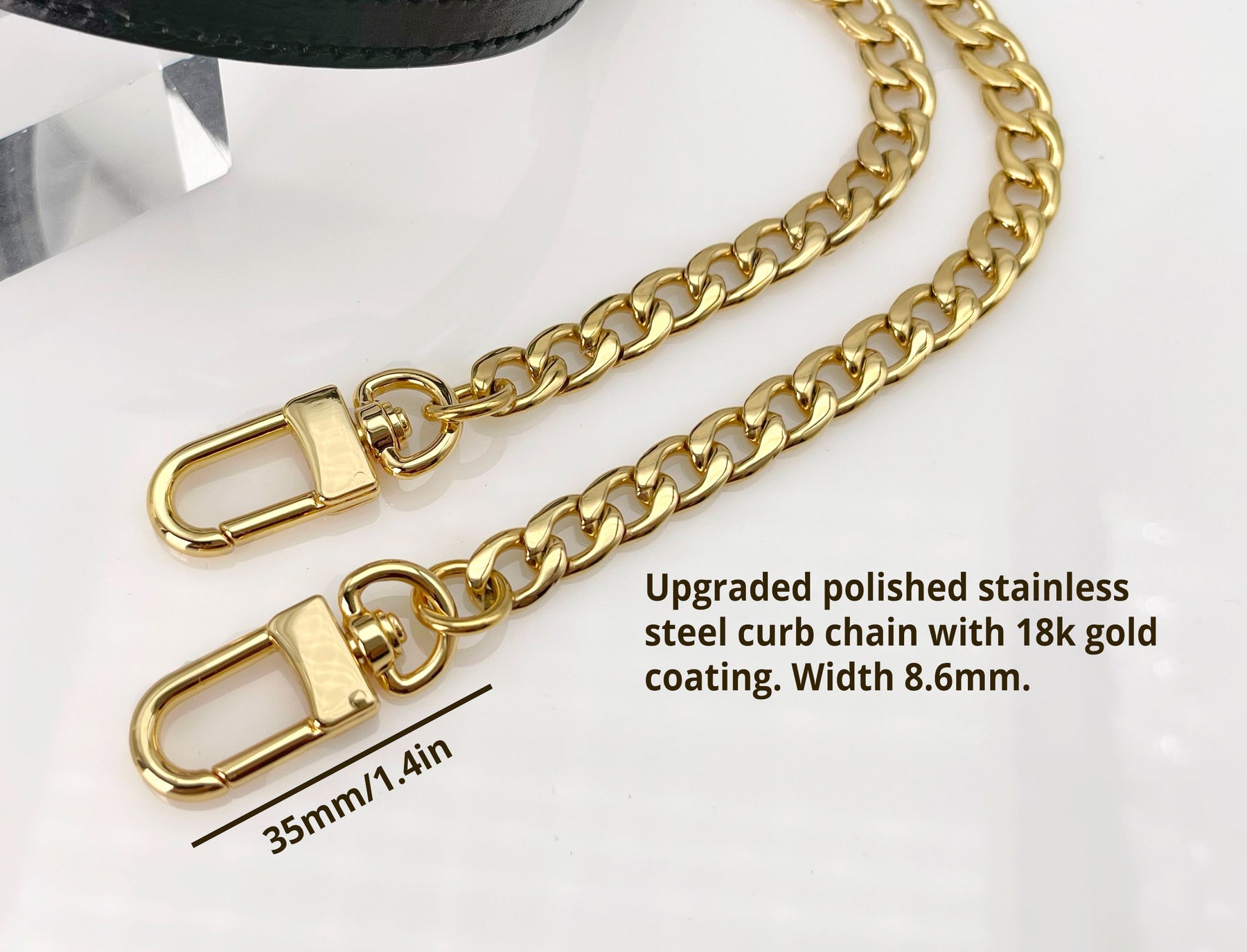 Genuine Leather Chain Strap High-quality Leather Strap With -  Australia