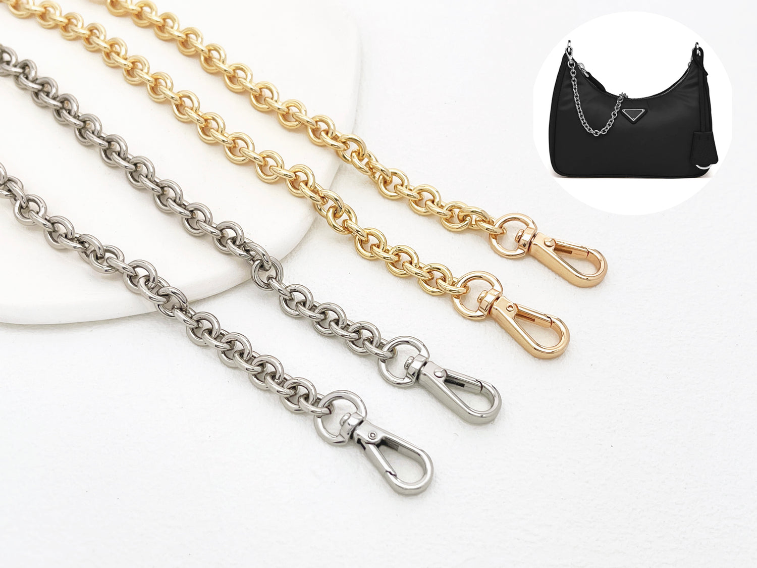 Silver Bag Chains – L&S LEATHER