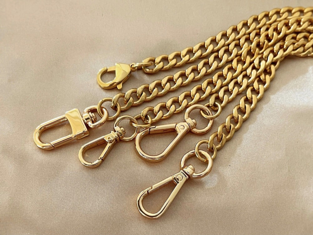 Elegant Gold Bag Chain Strap for Designer Handbags Luxurious