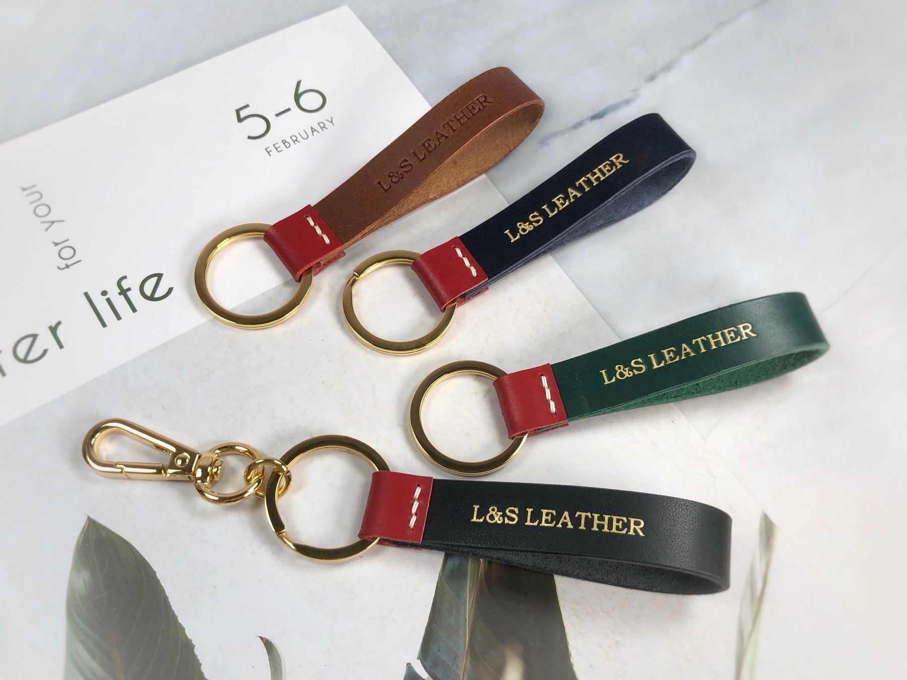 Buy Personalized Leather Keyring with Clip - L&S Leather – L&S LEATHER