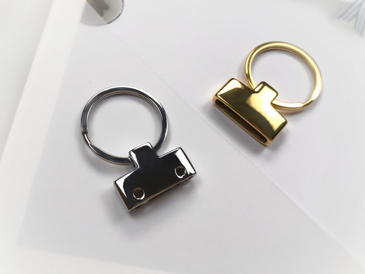 Stainless Steel Keyring Holder with Split Ring POLISHED, Key Chain, Ke ...