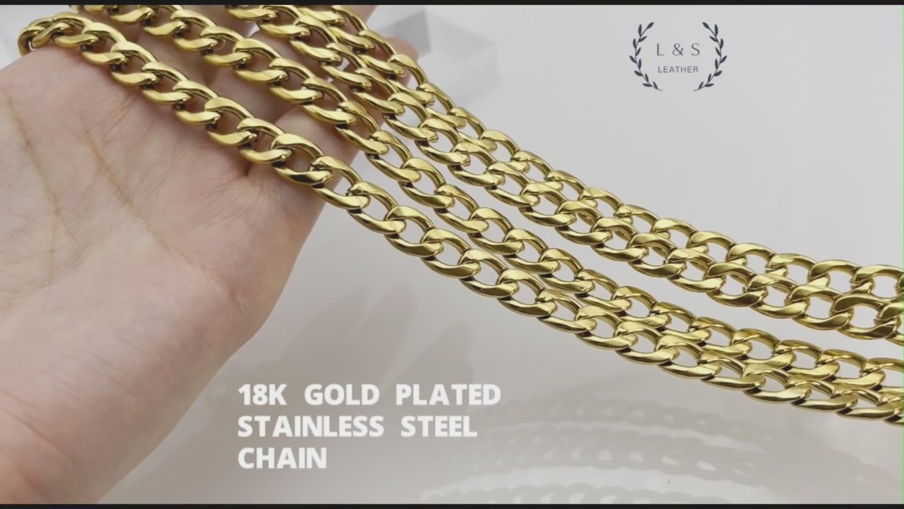 LV Gold Short Chain Strap