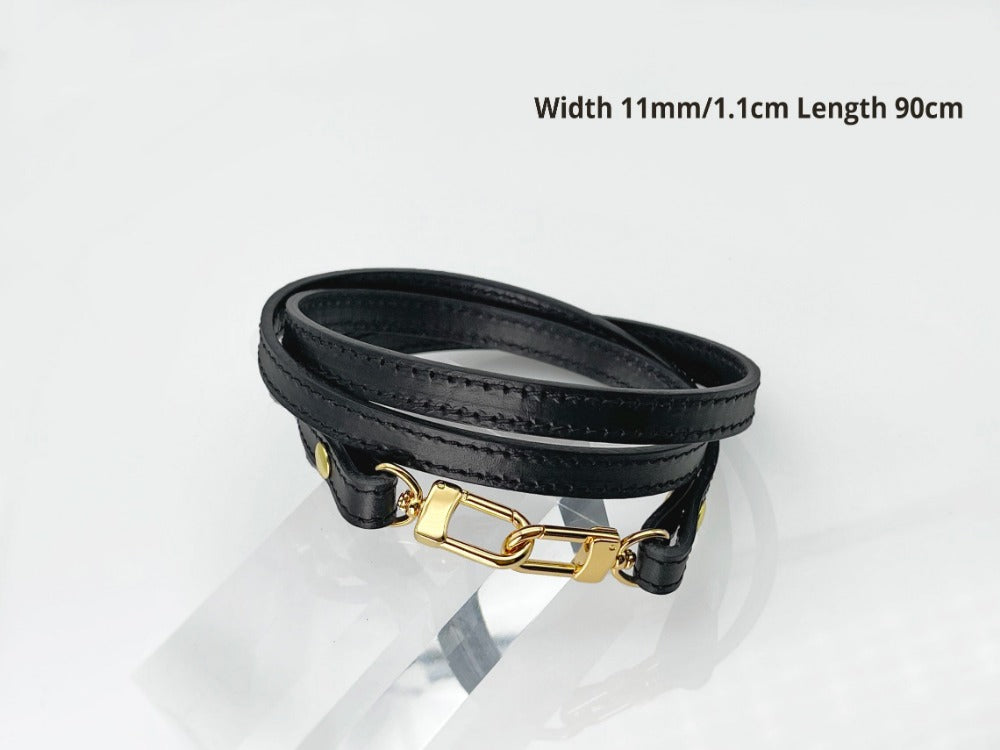 Louis Vuitton Black Leather Adjustable Shoulder Bag Strap Louis
